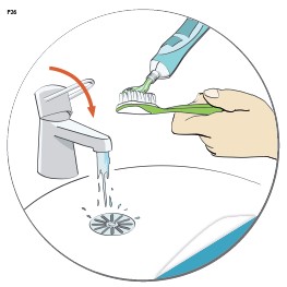 Fermer le robinet lorsque l'on se brosse les dents